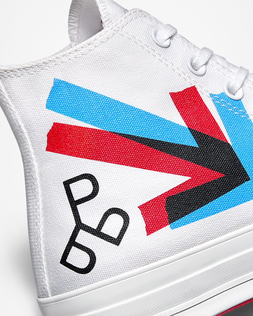 Women's Converse x Patta x Experimental Jetset Chuck 70 High Top Shoes White / Red / Blue | AU 39816V